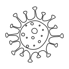 covid19 particle flat style icon