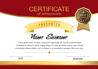 certificate template, diploma design, success , award,  graphic background, warranty vector design.