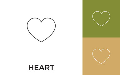 Editable Heart Thin Line Icon with Title. Useful For Mobile Application, Website, Software and Print Media.