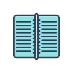 Color illustration icon for textbook