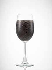 chia seeds isolated on white