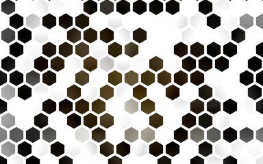 Light Black vector template in hexagonal style.
