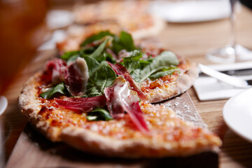 pizza with salami