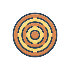 Color illustration icon for target