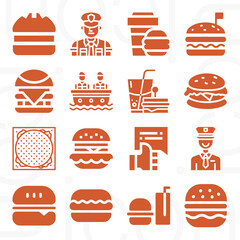 16 pack of shepherd  filled web icons set