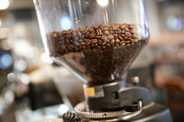 espresso machine in cafe