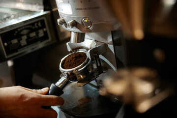 Fototapeta na wymiar espresso machine in cafe