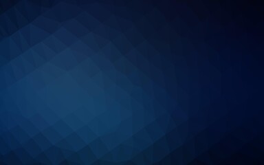 Obraz premium Dark BLUE vector triangle mosaic cover.