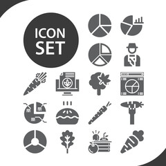 Simple set of thanksgiving related filled icons.