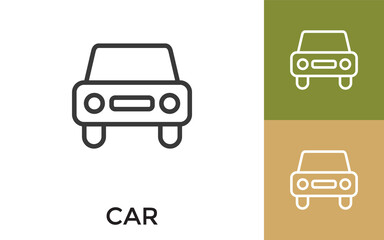 Obraz premium Editable Car Icon with Title. Useful For Mobile Application, Website, Software and Print Media.