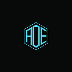 AOE letter icon design on black background.  Creative letter AOE/A O E logo design. AOE initials Logo design