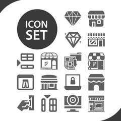 Simple set of put in related filled icons.