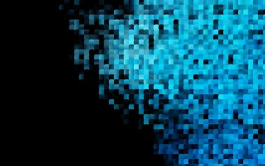 Dark BLUE vector backdrop with rectangles, squares.