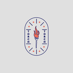simple torch logo vector