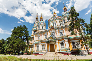 A view of Ascension Cathedral in Almaty