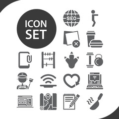 Simple set of prospect related filled icons.