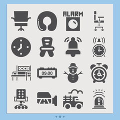 Simple set of wake related filled icons.