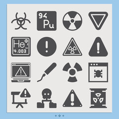 Simple set of peril related filled icons.