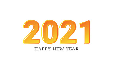 Happy new year 2021 vector template. Design template Celebration typography poster, banner or greeting card for Merry Christmas and happy new year. Vector Illustration
