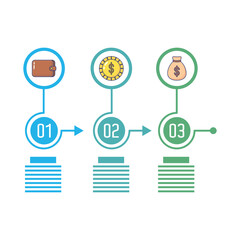 numbers and economy icons infographics statistics flat style