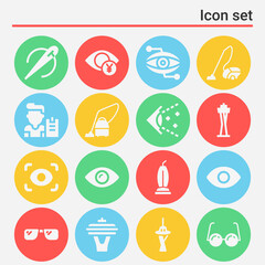 16 pack of aspiration  filled web icons set