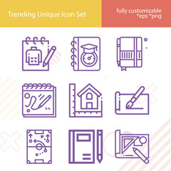 Simple set of come related lineal icons.