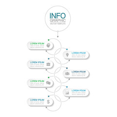 Fototapeta premium Vertical vector infographic template, 7 steps or options. Data presentation, business concept design for web, brochure, diagram.