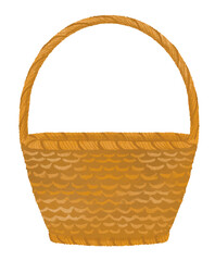 手描きの籠イラスト素材