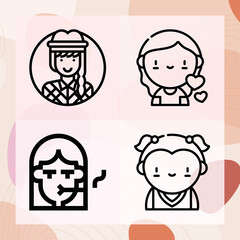 Fototapeta premium Simple set of wants related lineal icons