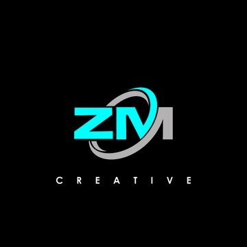 ZM Letter Initial Logo Design Template Vector Illustration	
