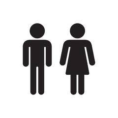 Man and woman flat icon design vector