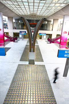 Paris Roissy airport at the train sation