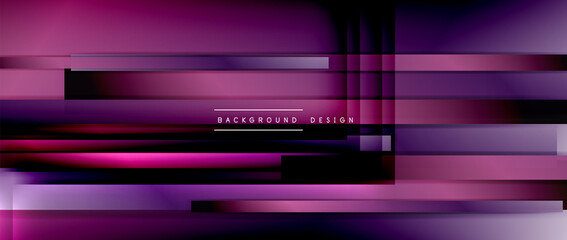 Fototapeta premium Dynamic lines on fluid color gradient. Trendy geometric abstract background for your text, logo or graphics