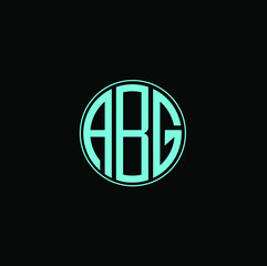 MONOGRAM ABG letter icon design on black background.  Creative letter ABG/A B G logo design. ABG initials Logo design