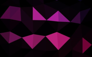 Dark Pink vector abstract polygonal layout.