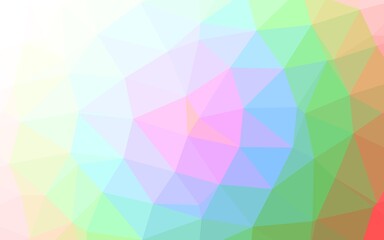 Fototapeta premium Light Multicolor, Rainbow vector low poly texture.