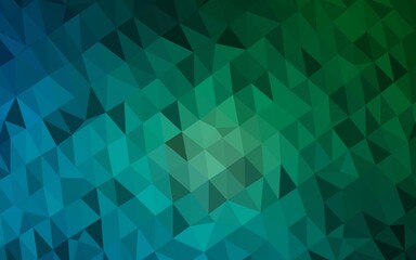 Dark Blue, Green vector abstract mosaic backdrop.