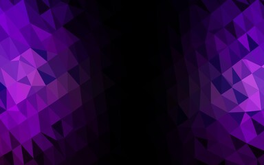 Obraz premium Dark Purple vector polygonal pattern.