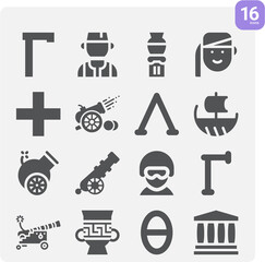 Simple set of turkish related filled icons.