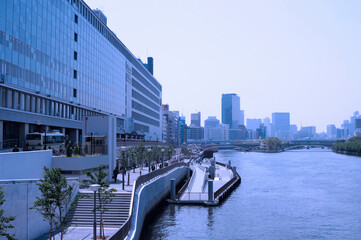 Naklejka premium 天満橋八軒家浜