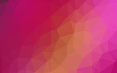 Dark Pink, Yellow vector triangle mosaic cover.