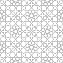 Seamless geometric pattern with light grey background, Vector Illustration