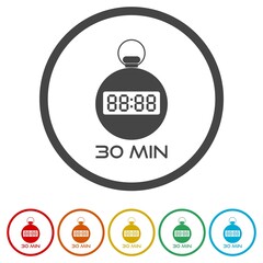 The 30 minutes ring icon, color set