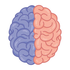 brain human with lateral mental health care icon