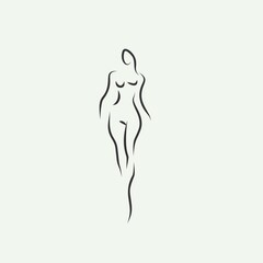 Fototapeta premium female body shape logo design