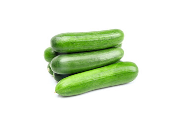 Smal group of green cucumbers