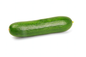 One bright green cucumber