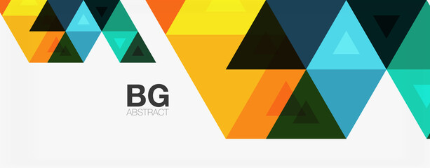 Mosaic triangle pattern abstract background for cover, banner, flyer and poster and other template