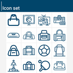 Simple set of di related lineal icons.
