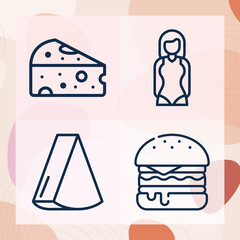 Simple set of swiss related lineal icons